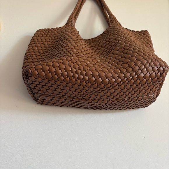 Woven Tote Bag in Brown - Picture 3 of 5